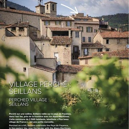 Au Coeur De Seillans, Charmant Logement, Grande Terrasse Et Panorama Luaran gambar